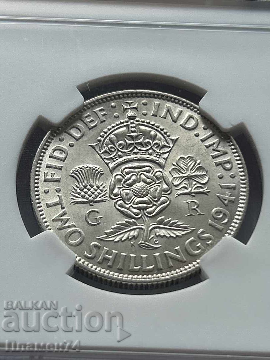 Livrarea 2 șilingi 1941 MS62 Marea Britanie