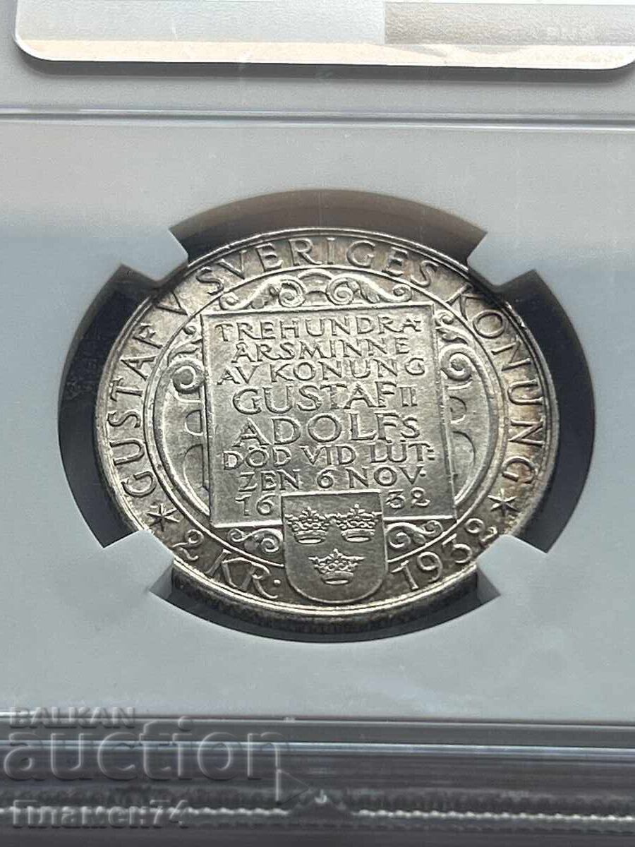 Delivery of 2 Kronor 1932 MS62 Sweden