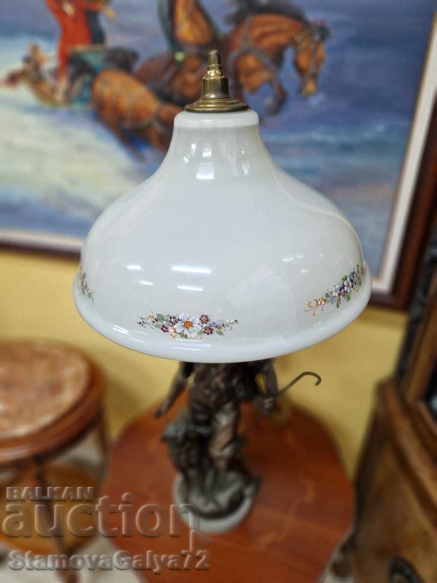 Μοναδική αντίκα γαλλική φιγούρα μπρούντζινη λάμπα με τιμή 586.00 BGN | € 299.62