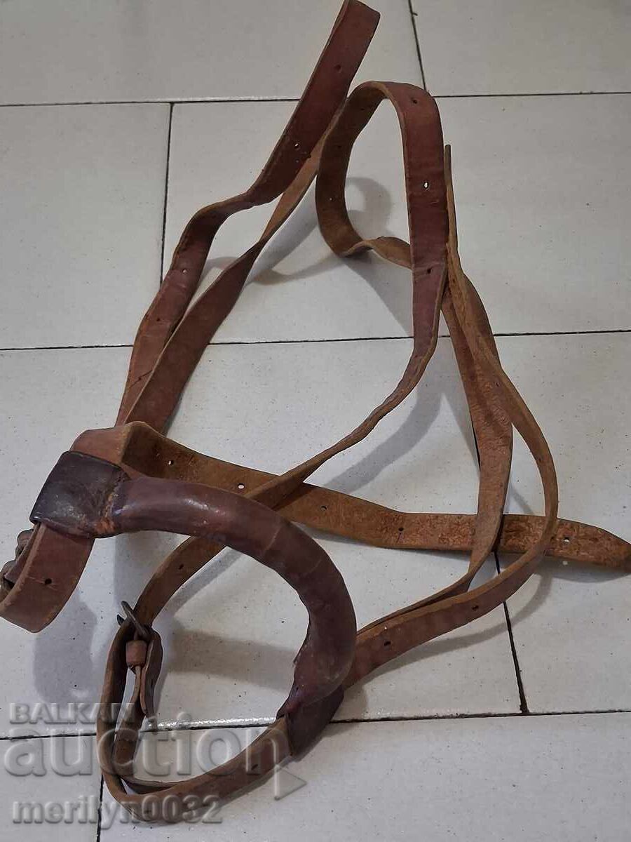 Leather straps with handle for carrying folders, packages, bundles - 5