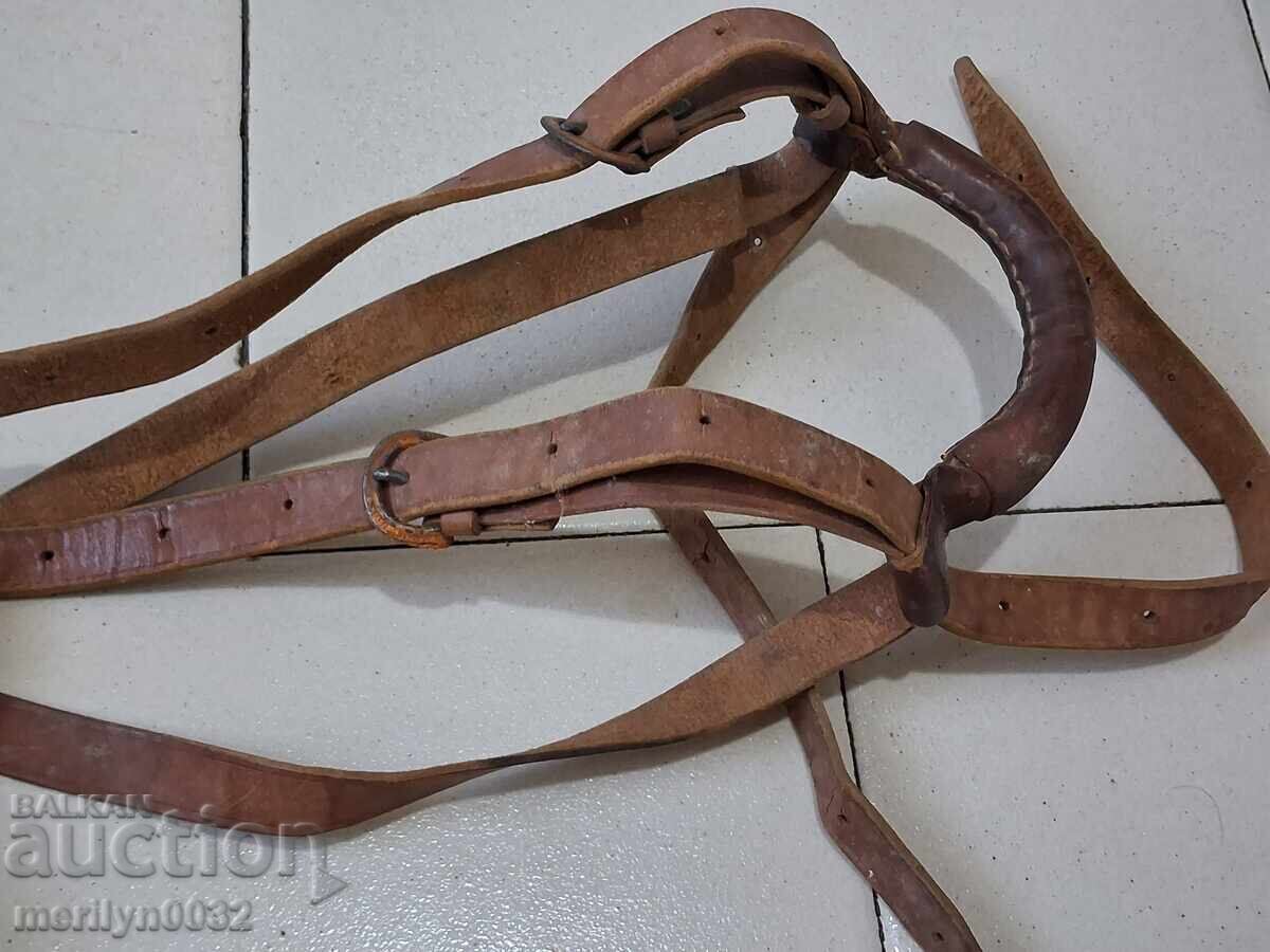 Leather straps with handle for carrying folders, packages, bundles - 7