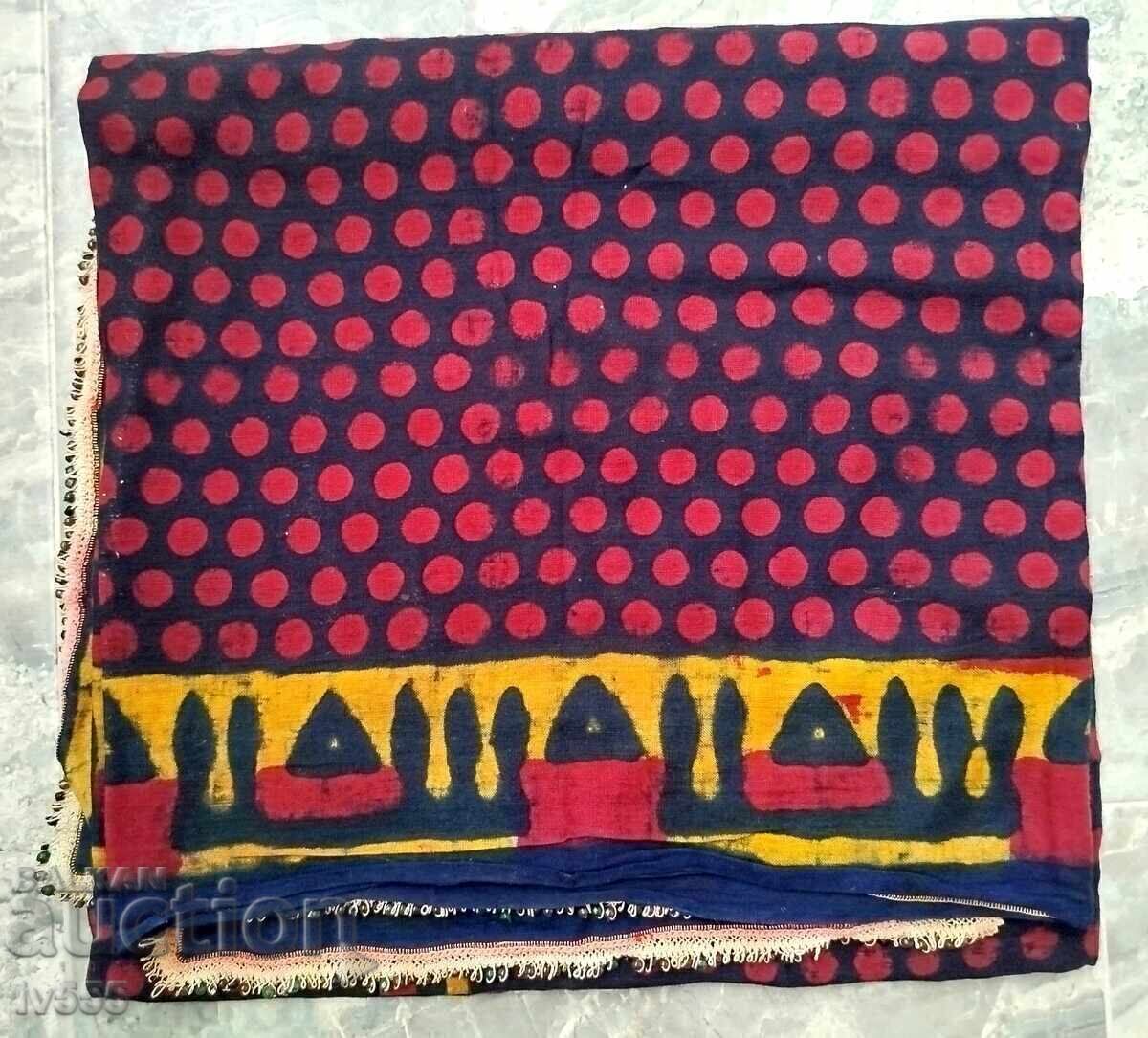 Auction Old Dubene Kukeri Towel, Headscarf, Pouch - Karamanliyka Auction Old Dubene Kukeri Towel, Headscarf, Pouch - Karamanliyka