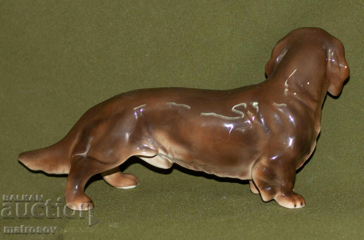 Διακοσμητικό πορσελάνινο ειδώλιο σκύλου ντάκελ - 5