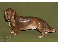 Figurină decorativă din porțelan, câine teckel