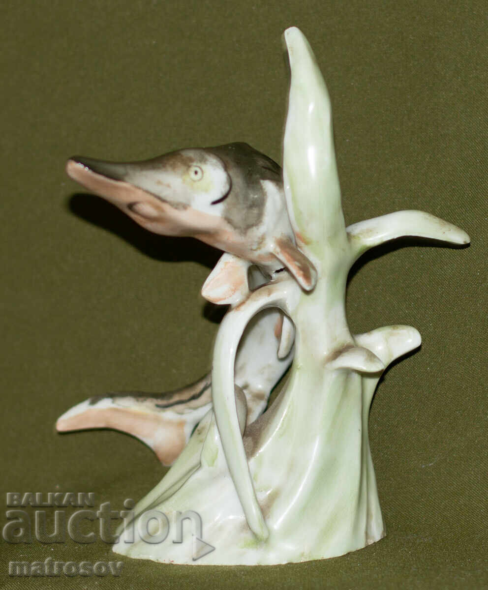 Δημοπρασία Διακοσμητική πορσελάνινη φιγούρα ψαριού, Royal Dux