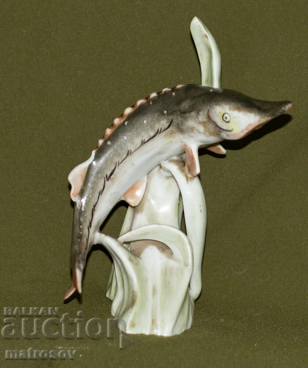 Διακοσμητική πορσελάνινη φιγούρα ψαριού, Royal Dux