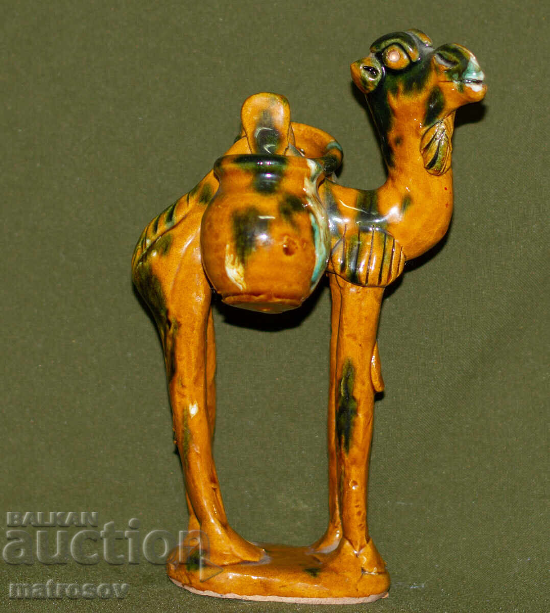 Decorative ceramic camel figurine