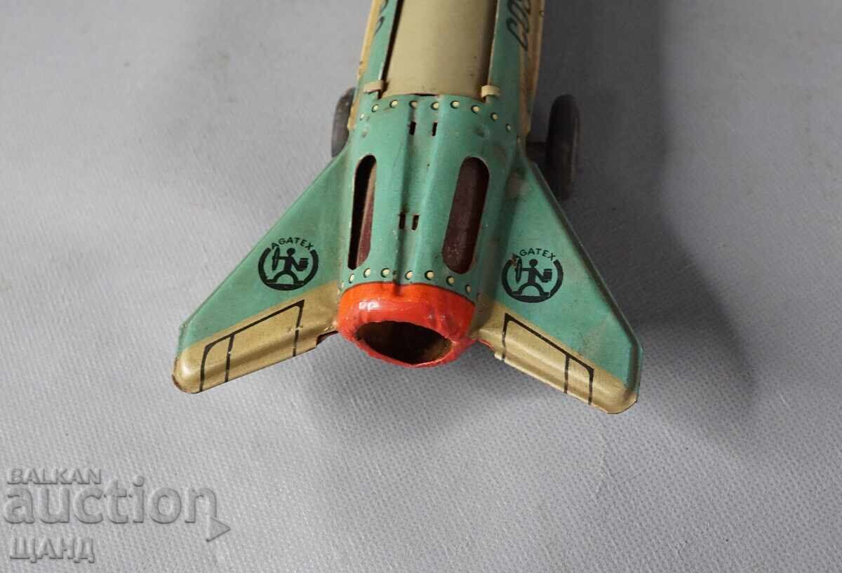 Old Romanian metal toy model space rocket - 5 Old Romanian metal toy model space rocket - 5