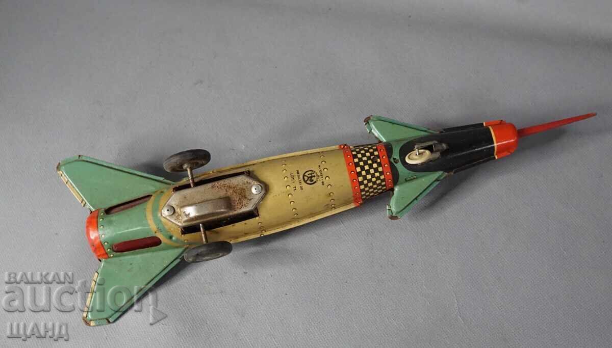 Old Romanian metal toy model space rocket - 6 Old Romanian metal toy model space rocket - 6