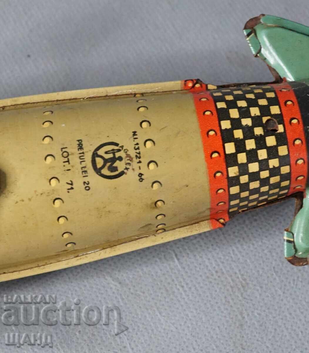 Old Romanian metal toy model space rocket - 7 Old Romanian metal toy model space rocket - 7