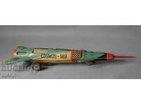 Old Romanian metal toy model space rocket