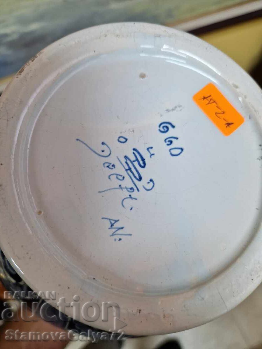 Minunată urnă bol ceramică olandeză antică - 7