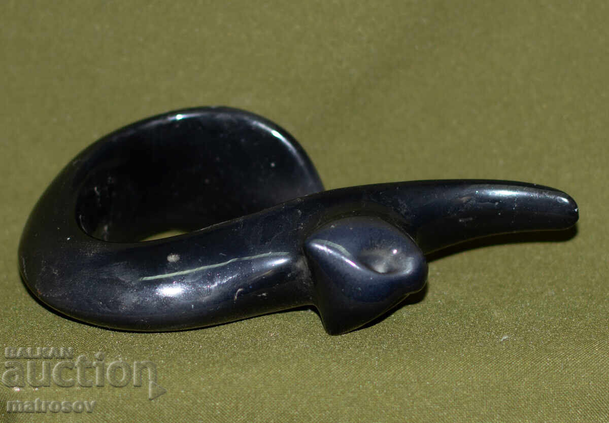 Διακοσμητικό βουλγαρικό πορσελάνινο ειδώλιο γάτας - 5