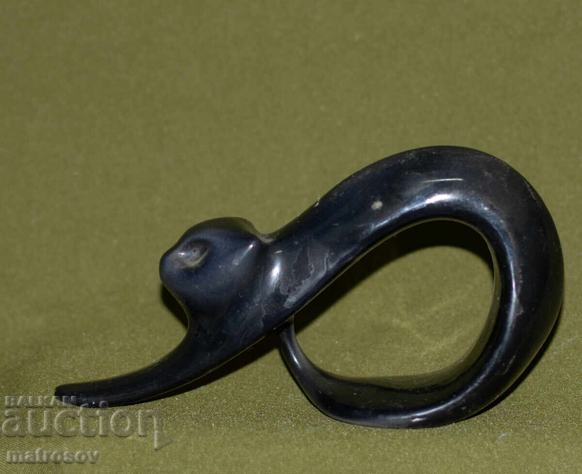 Διακοσμητικό βουλγαρικό πορσελάνινο ειδώλιο γάτας