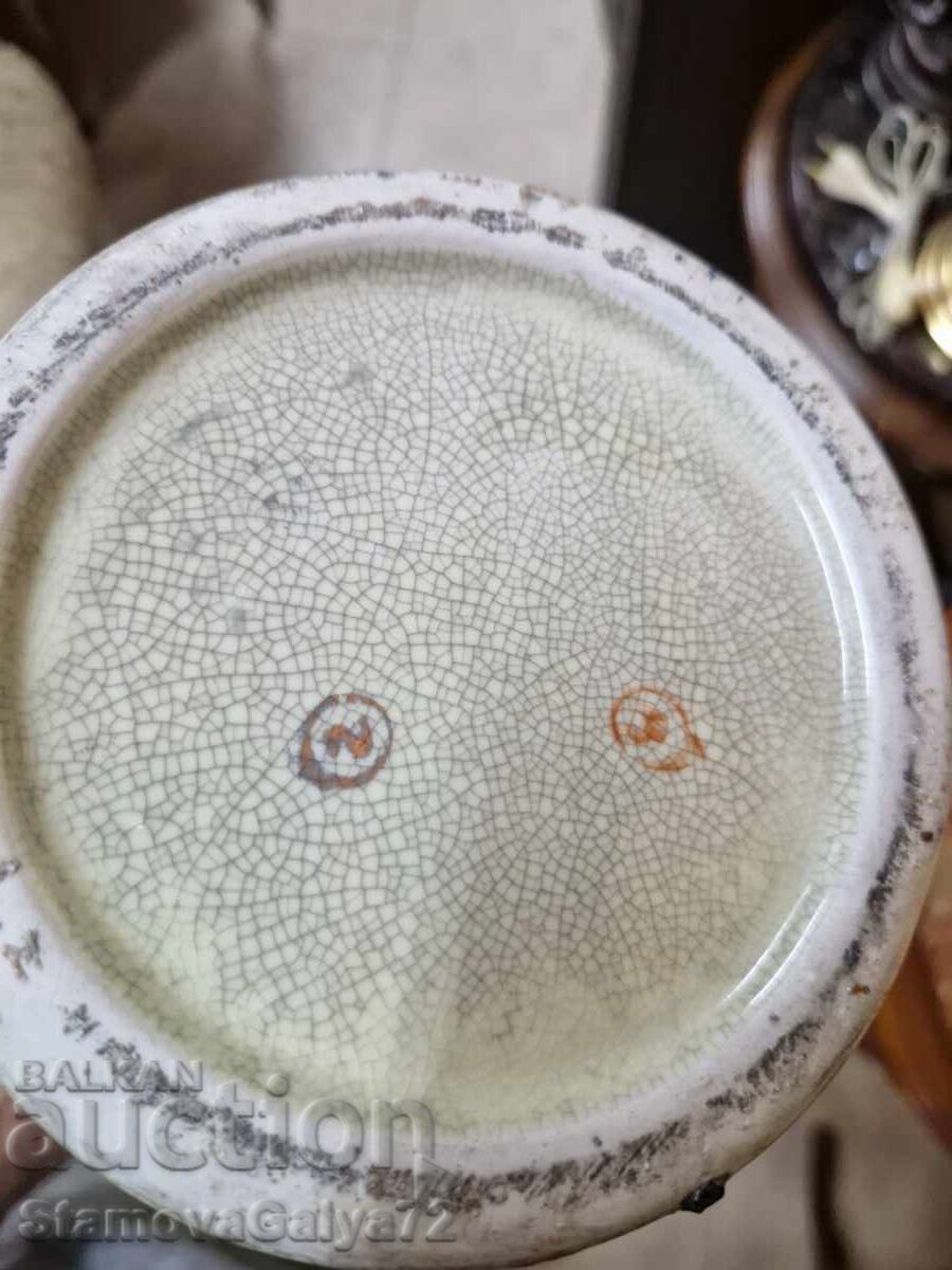 Страхотна антикварна японска порцеланова ваза Satsuma - 7