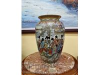 Vază Satsuma japoneză din porțelan antic, superbă