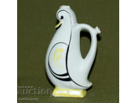 Figurină decorativă din porțelan bulgărească, reprezentând o rață