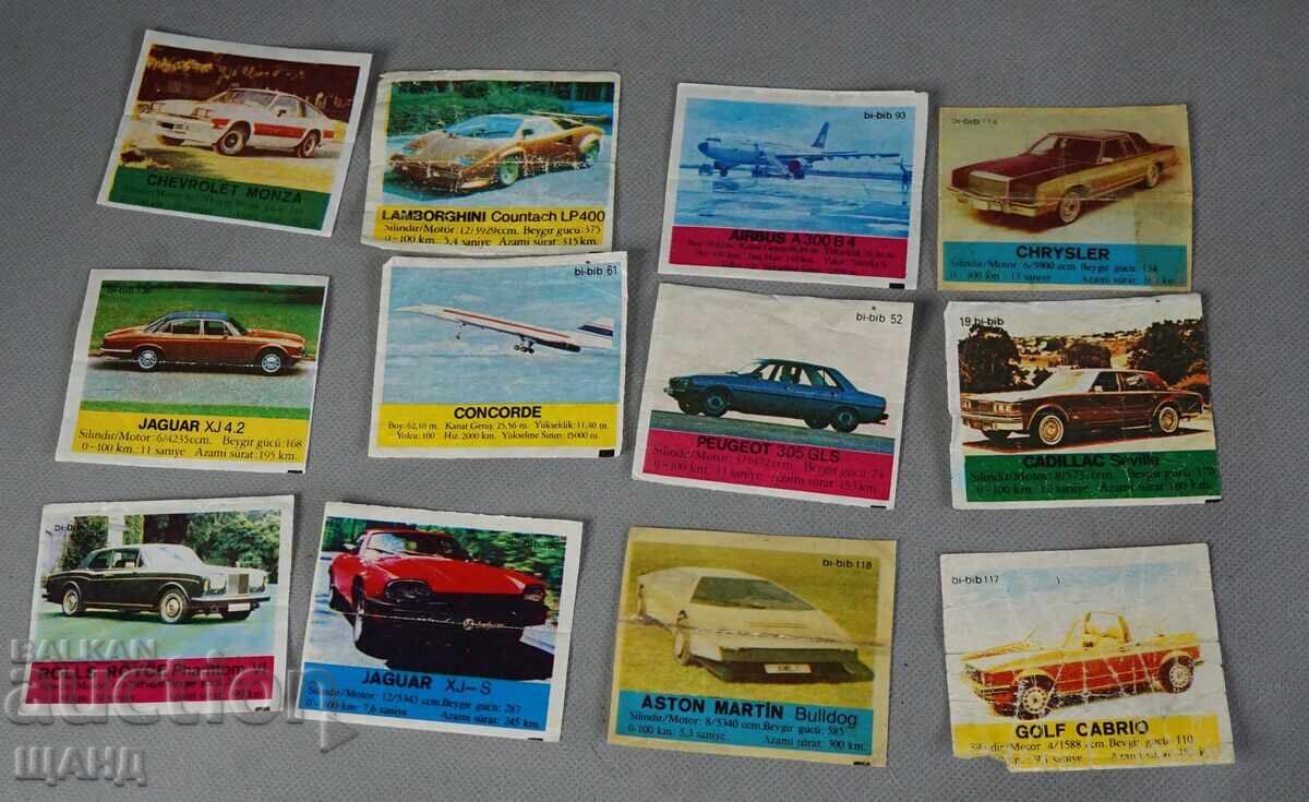 Old Pictures from Beep gum cars airplanes 12 pcs