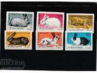 Bulgaria 1986 Fauna Rabbits BK№3488/93 Un curat fără nume.