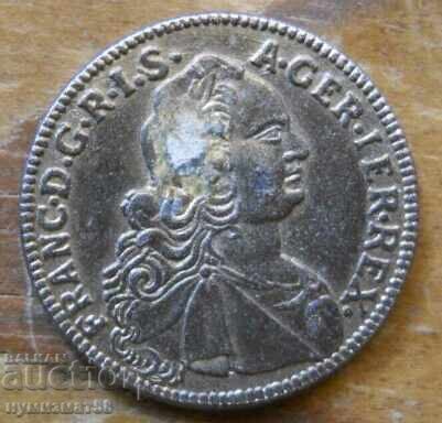 1 кройцер 1752 г (сребро - билон) - Австрия (Франц І)