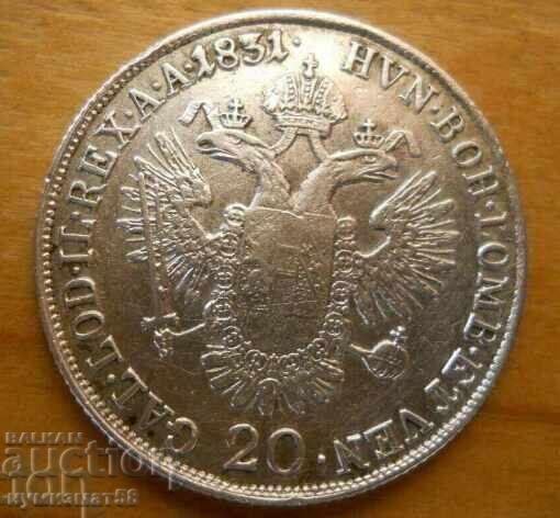 20 Kreuzer 1831 - Austria (silver)