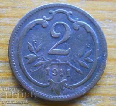 2 Halers 1911 - Austria