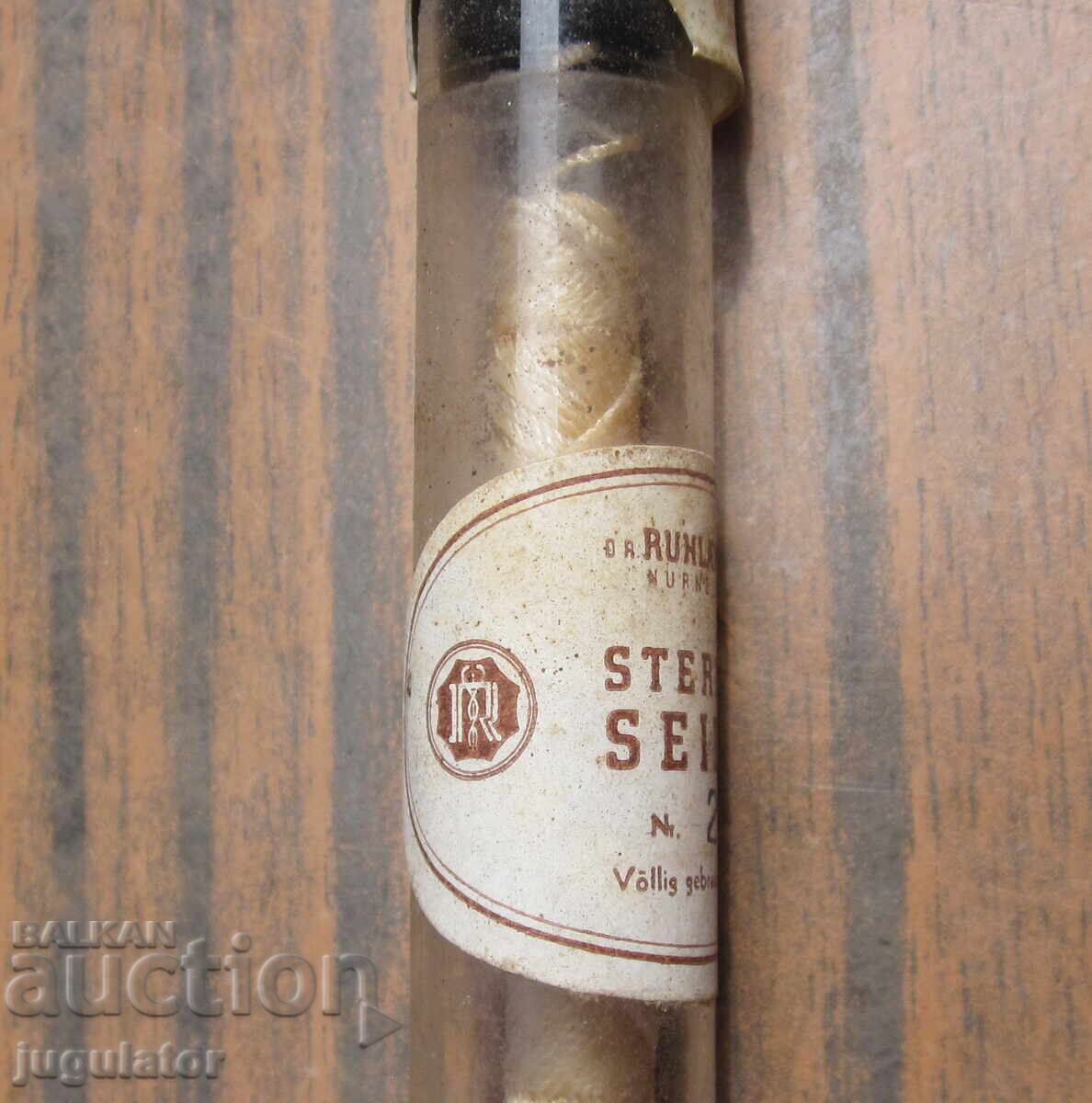 Παλαιός Γερμανικός ιατρικός χειρουργικός κλωστός σε φιαλίδιο - 7