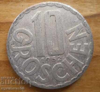 10 гроша 1952 г. - Австрия 10 гроша 1952 г. - Австрия