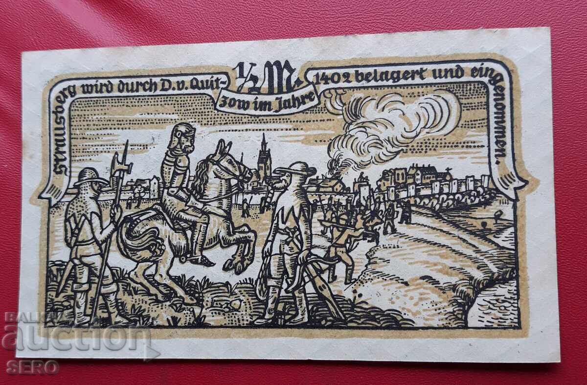 Banknote - Germany - Brandenburg - Strausberg - 1/2 Mark 1921