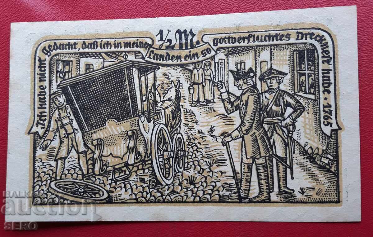 Banknote - Germany - Brandenburg - Strausberg - 1/2 Mark 1921