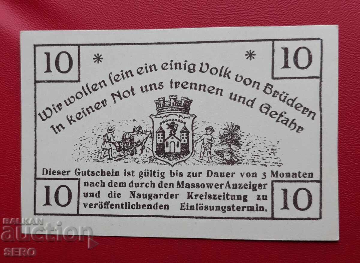 Banknote-Germany-Pomerania-Mass-10 Pfennig 1920 with price 2.00 BGN | € 1.02 Banknote-Germany-Pomerania-Mass-10 Pfennig 1920 with price 2.00 BGN | € 1.02