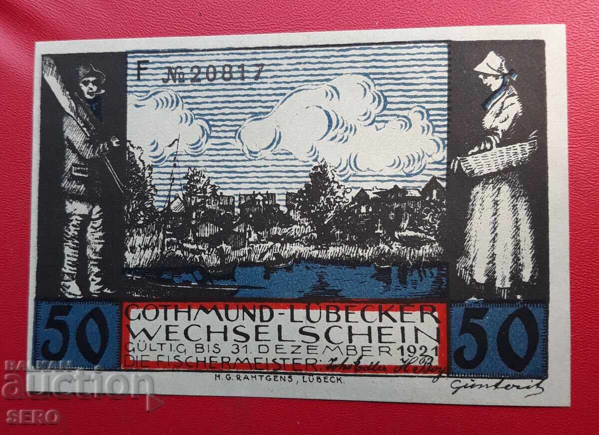 Banknote - Germany - Schleswig-Holstein - Gottmuth - 50 Pfennig 1921 with price 2.00 BGN | € 1.02