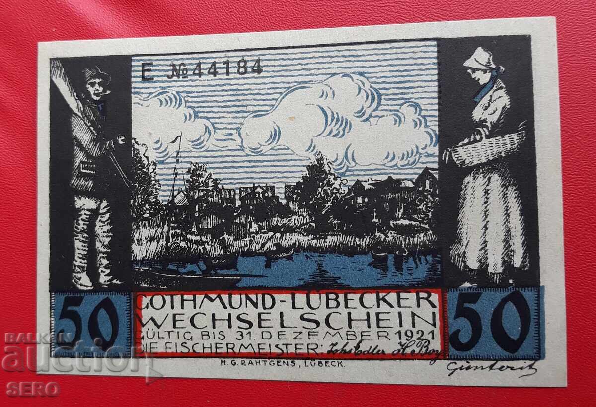 Banknote - Germany - Schleswig-Holstein - Gottmuth - 50 Pfennig 1921 with price 2.00 BGN | € 1.02