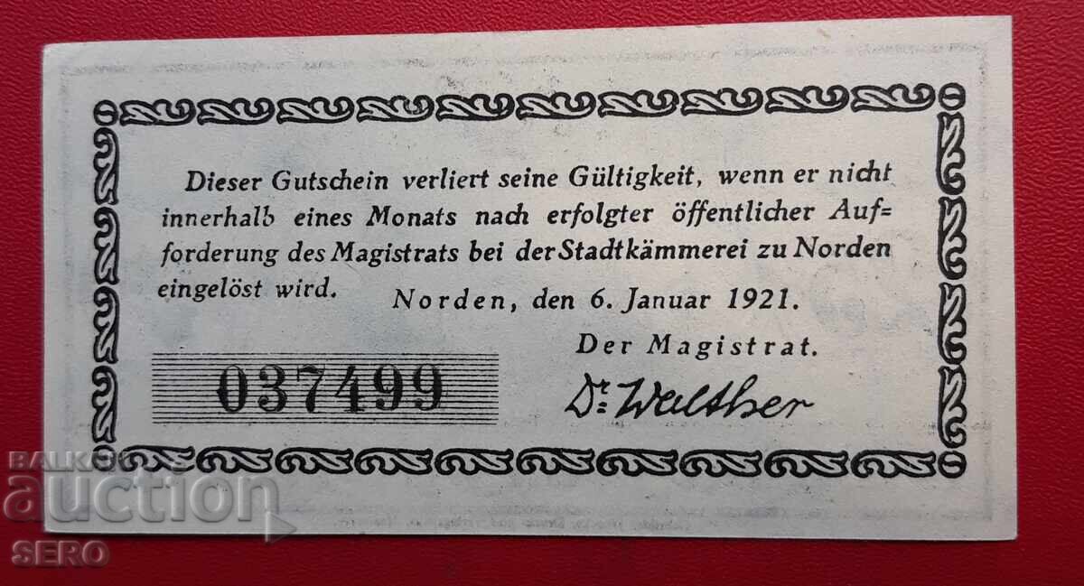 Banknote - Germany - Saxony-Nordhausen - 25 Pfennig 1921 with price 2.00 BGN | € 1.02