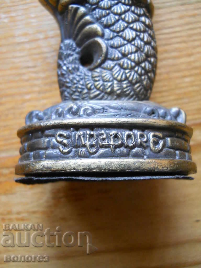 Merlion de bronz cu furculițe pentru aperitive - Singapore - 6 Merlion de bronz cu furculițe pentru aperitive - Singapore - 6