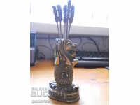 Χάλκινος Μερλιόν με πιρούνια κοκτέιλ για ορεκτικά - Σιγκαπούρη