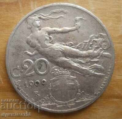 20 Centesimi 1909 - Italia 20 Centesimi 1909 - Italia