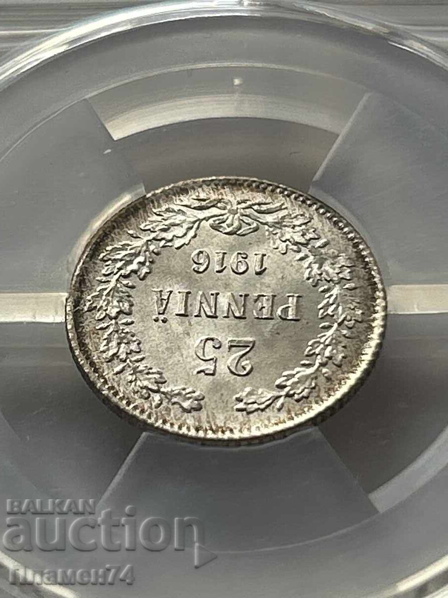 Auction  25 Penni 1916 S MS64 Finland