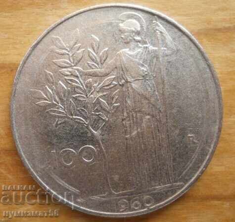 100 лири 1960 г. - Италия 100 лири 1960 г. - Италия