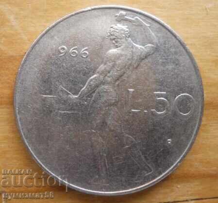 50 лири 1966 г. - Италия
