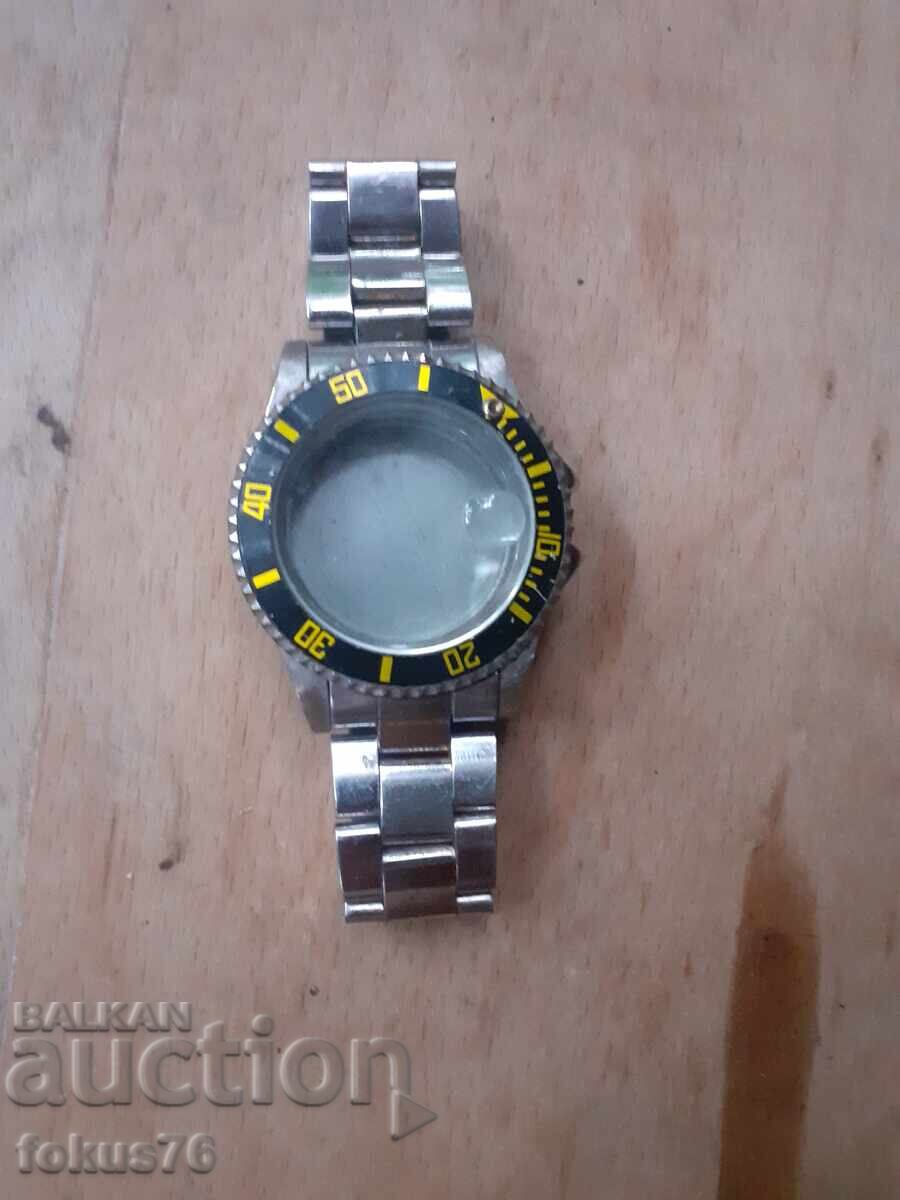 Θήκη και μπρασελέ ρολογιού Rolex από ατσάλι - κρύσταλλο ζαφείρι