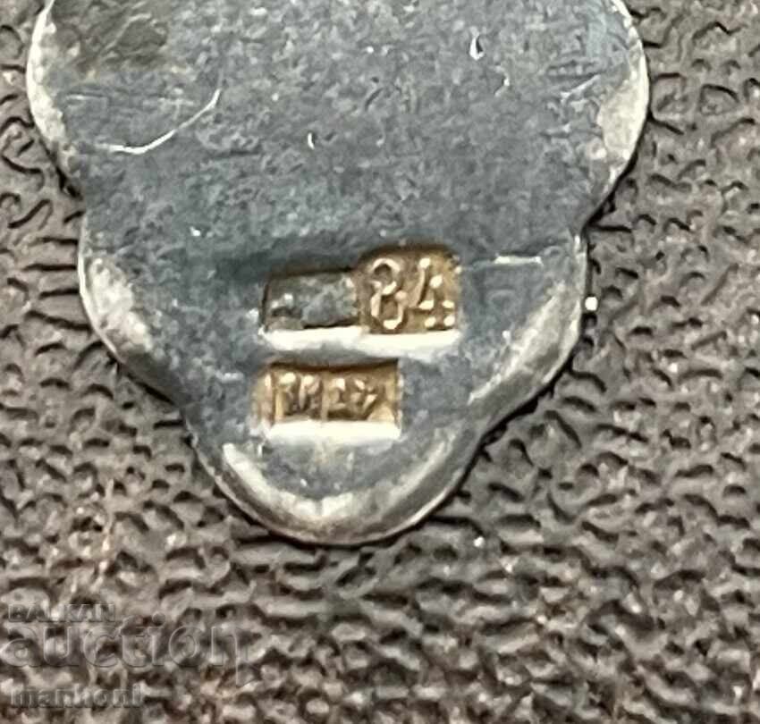 Auction  6195 Imperial Russia silver cross enamel marked 84