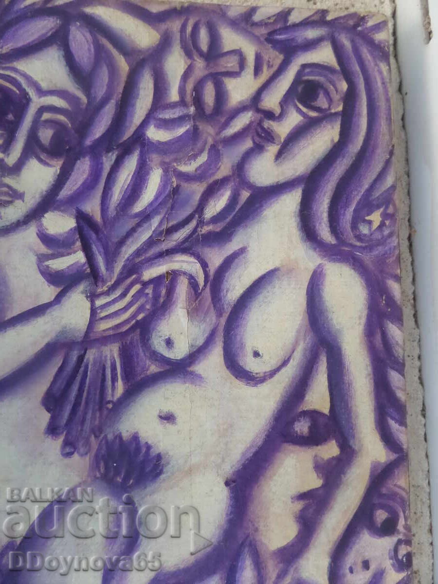 Auction  Rosen Rashev-Roshpaka, ground, oil paints, wood