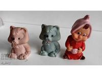 LOT TREI JUCĂRII DE CAUCIUC PENTRU COPII JUCĂRIE PENTRU COPII