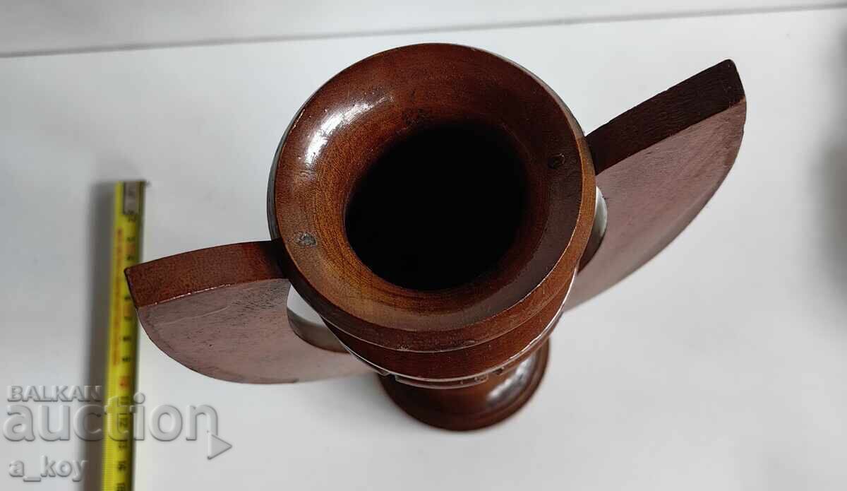 Auction  Wooden Bowl with Label