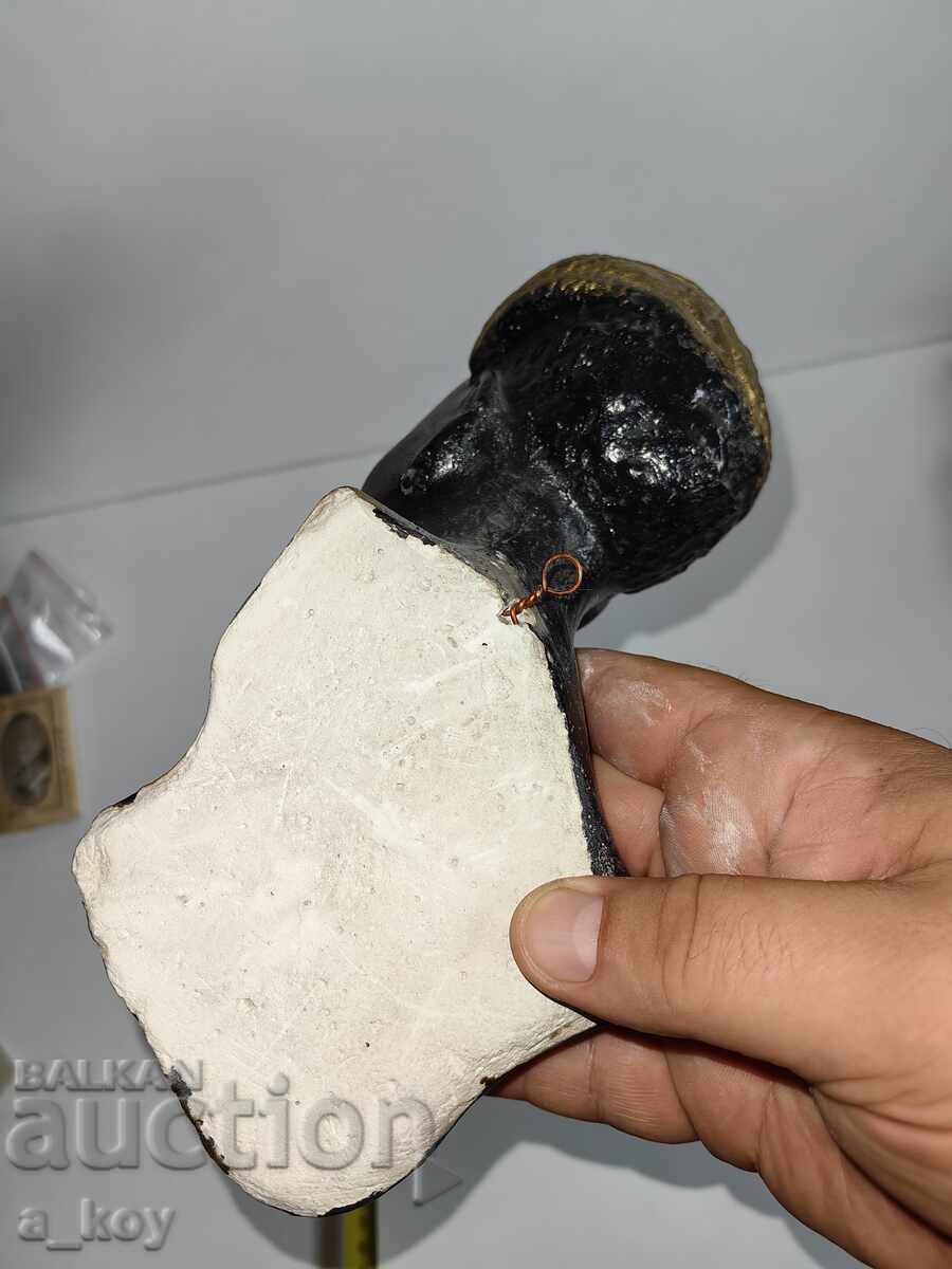 AFRICAN WOMAN GYPSUM PANEL BUST FOR WALL - 5