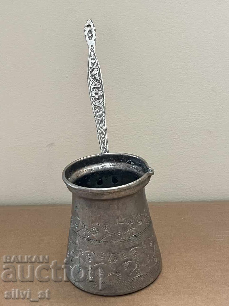 Ibric de cupru / cositorit și gravat