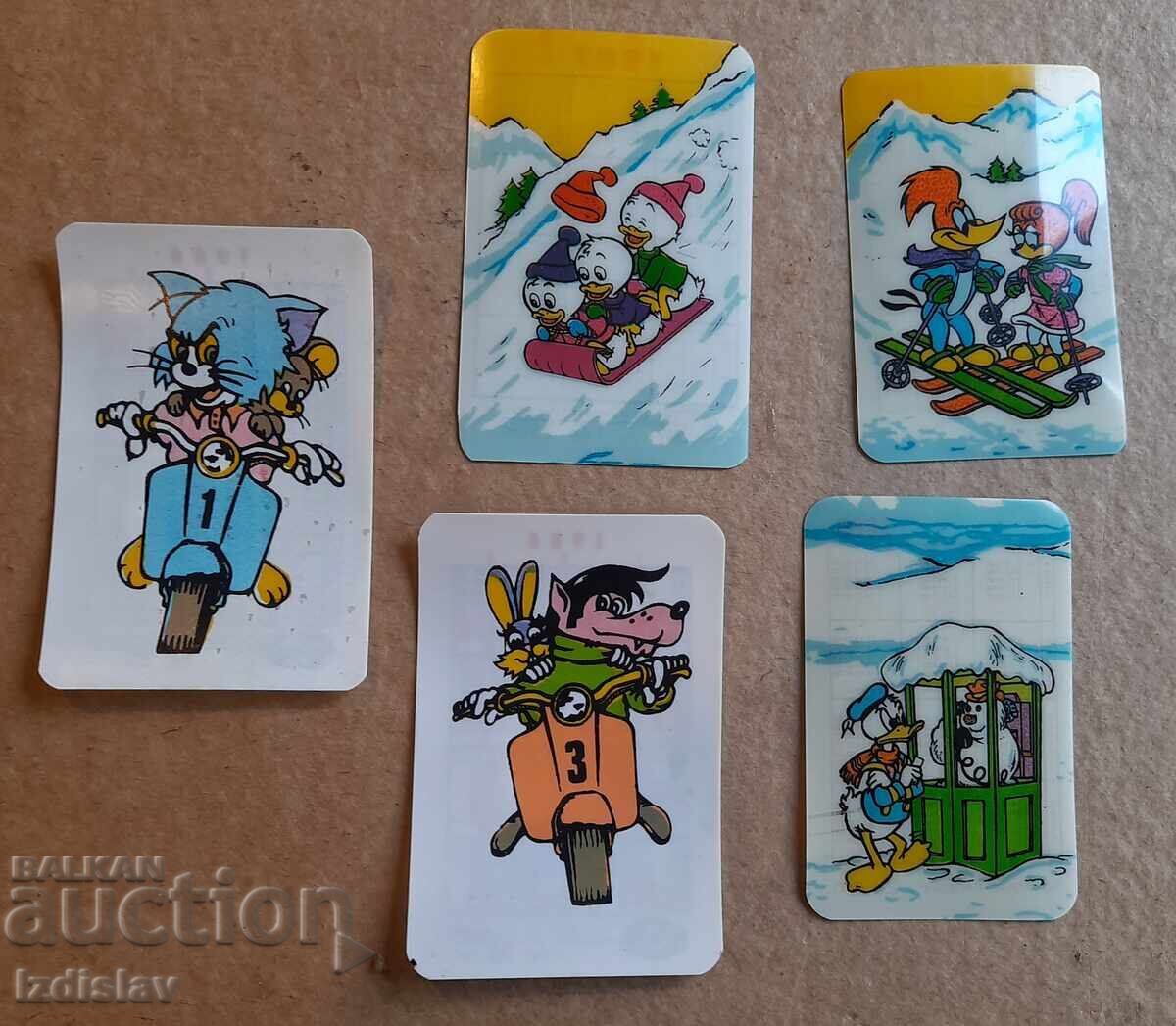 5 pieces of collectible cartoon character calendars