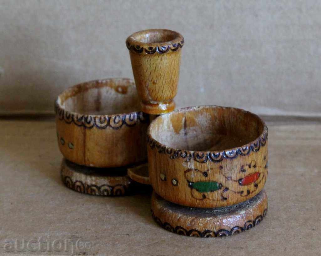 , ΠΑΛΙΟ ΞΥΛΙΝΟ ΠΥΡΟΓΡΑΦΗΜΕΝΟ ΑΛΑΤΙ ΜΠΑΧΑΡΙΚΑ ΑΛΑΤΙ - 6