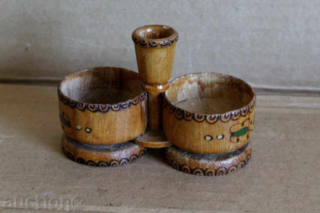 , ΠΑΛΙΟ ΞΥΛΙΝΟ ΠΥΡΟΓΡΑΦΗΜΕΝΟ ΑΛΑΤΙ ΜΠΑΧΑΡΙΚΑ ΑΛΑΤΙ